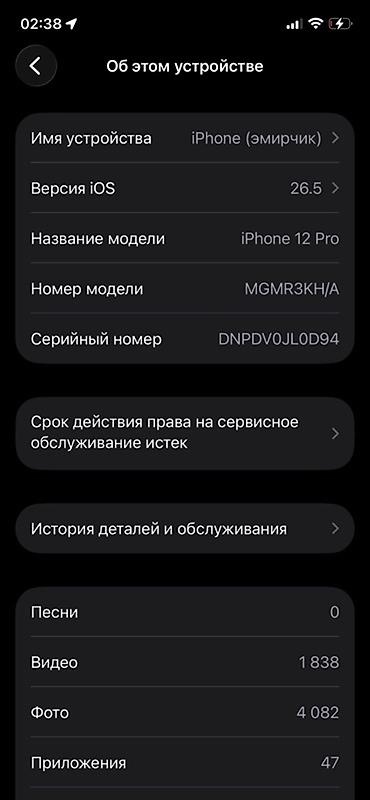 реалии: IPhone 12 Pro, Б/у, 256 ГБ, Matte Gold, Защитное стекло, Чехол, 65 % — 8