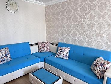 Mavi-ağ künc divan dəsti * Ölçü: 306 × 244 sm. * Komplekt: 2 hissədən