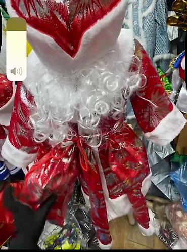 Карнавальные костюмы: Новогодние карнавальные костюмы - Дед Мороз: роскошные красные шубы с — 3