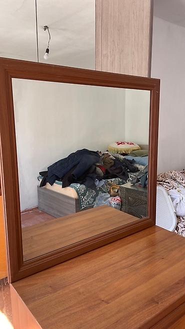 прикроватные столики купить: Туалетный столик-комод с большим зеркалом - Материал: ЛДСП/МДФ под — 2