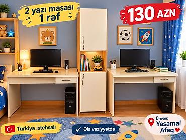 Детские столы: 125 Azn 2 eded yazi Masasi ve 1 eded Refi ela veziyyetde.Tek tekde — 1