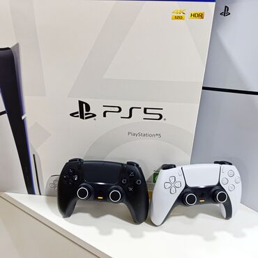 PS5 (Sony PlayStation 5): Şəkildəki PS5 slim 2 pult 6ay PS+ deluxe abunəliyi-200dən çox onlayn