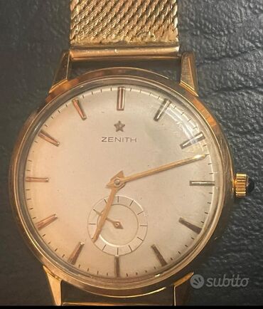 мужская золотая цепочка: Классические часы часы, Zenith, Золото, Швейцария, Унисекс, Б/у