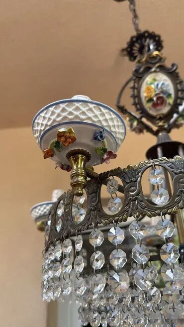 RS - Antique Chandeliers: Stari kristalni luster - ODLIČNO STANJE 💎✨ Stari kristalni luster, u — 4