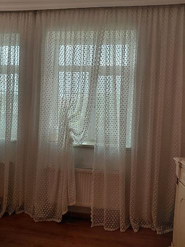 perde magazalari: Tül pərdə dəsti 2 pərdə.her biri ayri ayrılıqda ortadan jalyuz kimi — 3