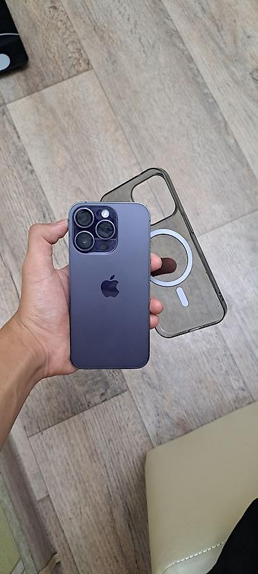 iphone 10 s: IPhone 14 Pro, Б/у, 256 ГБ, Deep Purple, Защитное стекло, Чехол, 83 % — 1