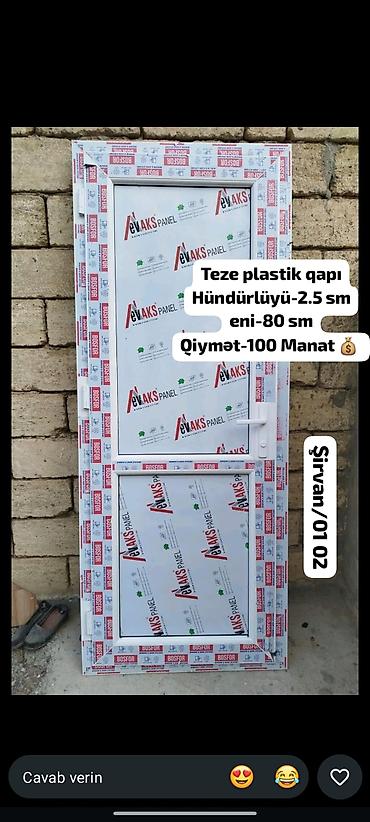 plastik qapilar islenmis: Plastik qapı – Evaks Panel materialı - Ölçülər: hündürlük 2.5 m, en 80 — 1