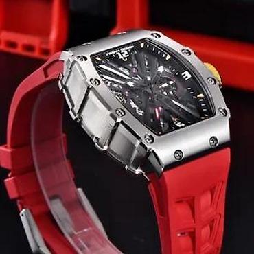 Ručni satovi: Pagani Design PD-1738 -Crvena- Richard Mille Skeleton Homage Potpuno — 8