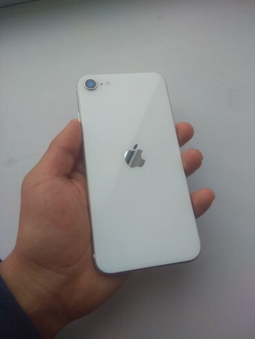 aifon 5 se: IPhone SE 2020, Б/у, 128 ГБ, Белый, Защитное стекло, Кабель, 77 %