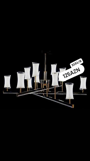 stol lampaları: Led Çılçıraq, 4 və daha çox lampa, Metal — 4