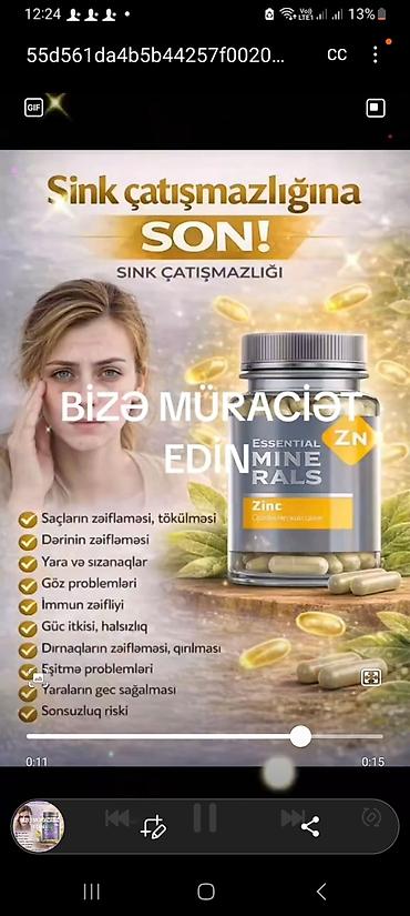 Essential Minerals – ZN, MG, CA, SE kapsulları Məhsul: Orqanik
