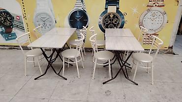 kafe stol stul: Stullar ilə, Kvadrat masa, Zəmanətsiz, Kredit yoxdur — 3