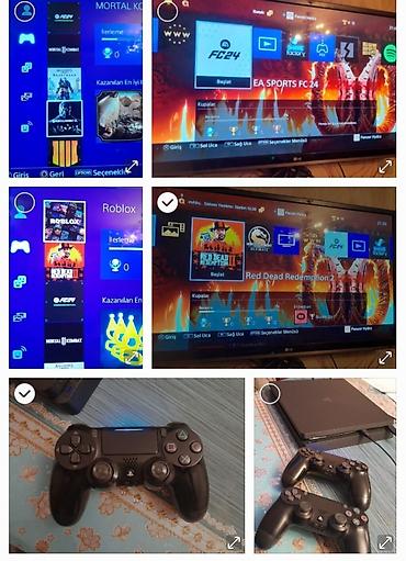 PS4 (Sony Playstation 4): PS4 Slim 500gb 400azn. 2ədəd Pult ilə Oyunlar hamsı yaddaşda — 1