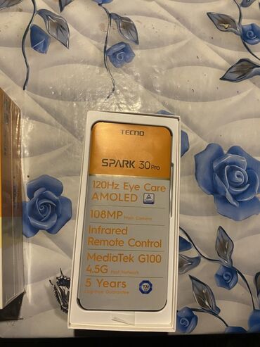 Tecno: Tecno Spark 30 Pro, 256 GB, rəng - Qara, Zəmanət — 2