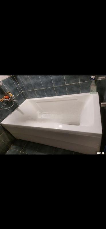 hamam duş: Akril vanna – düzbucaqlı forma, ağ rəng. - Kompakt ölçü: kiçik vanna — 1