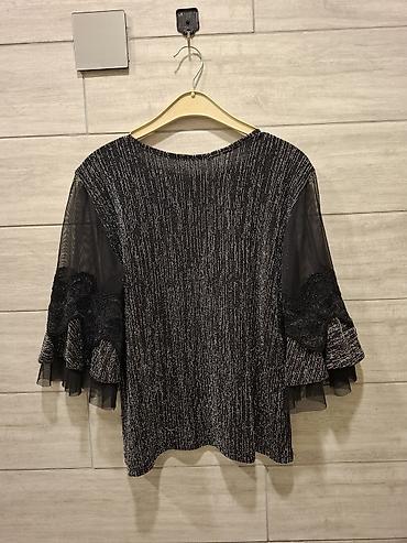 salvar koynək: Qadın bluzası - Model: dairəvi yaxa - Uzunluq: ombaüstü - Stil: axşam — 2
