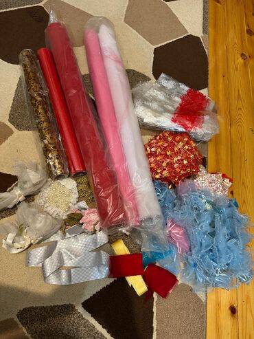 nişan dekoru: Dekor üçün tüller nişan konfeti üçün torbalar 80 ədəd hamısı birlikdə