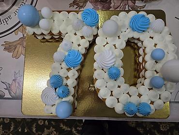 Кондитерские изделия, сладости: Десерты на заказ: капкейки и цифро‑торт. - Капкейки в золотых — 13