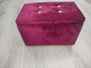 mebel evi: Yeni, Pufik oturacaq, Vеlur parça, rəng - Bənövşəyi, Kredit yoxdur, Ödənişli çatdırılma — 3