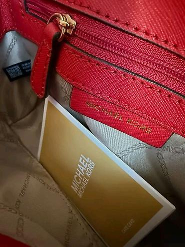 kos: Michael Kors ženska torba – model s ručkom, crvena - Materijal — 6