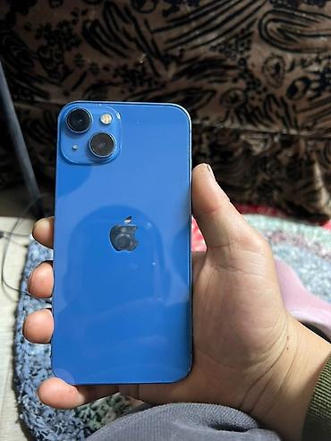 Apple iPhone: IPhone 13 mini, Б/у, 128 ГБ, Синий, Чехол, 74 % — 2