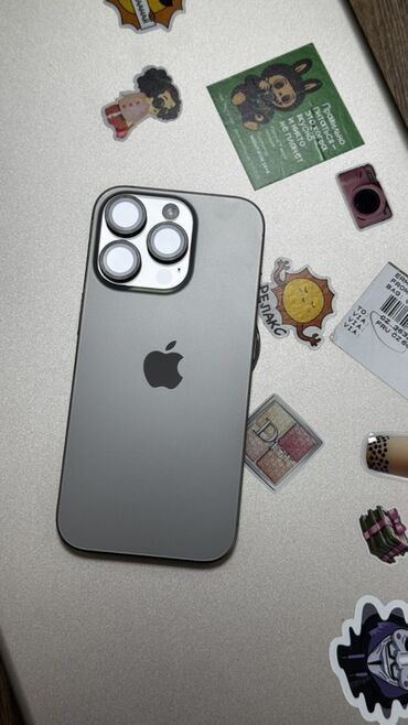 табылга бишкек бытовая техника: IPhone 16 Pro, Колдонулган, 512 ГБ, Black Titanium, Коргоочу айнек, Каптама, Куту, 91 %