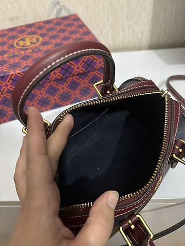 tory bruc: Tory Burch mini çanta - Material: hamar toxumalı dəridən korpus — 3