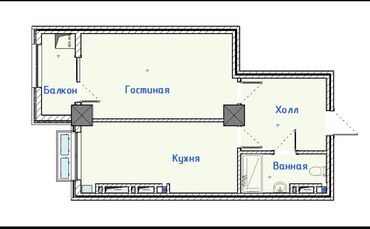 Продажа квартир: 1 комната, 54 м², Элитка, 4 этаж, ПСО (под самоотделку)