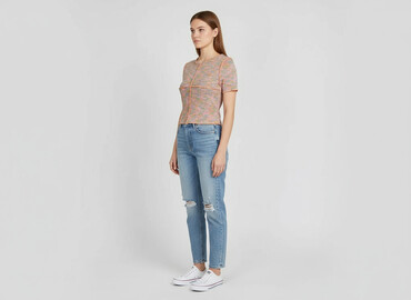 czarne t shirty damskie oversize: Divided, Футболка жіноча, розмір S