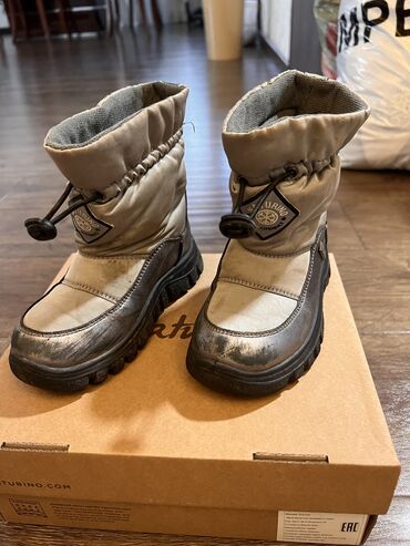 зимняя обувь детская: Зимние сапожки итальянского бренда - Naturino Цвет: серый/серебро