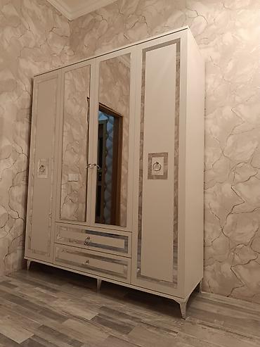 laminar: Yeni, 4 qapılı, Güzgülü, Bej, Açılan, Düz dolab — 2