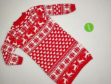sweter z pomponami: Sukienka damska, rozmiar M — 2