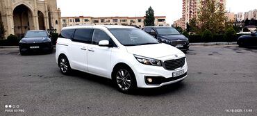 Kia: Kia Carnival (ağ rəng, miniven) - Geniş 9 yerlik salon, ailə və uzun — 1