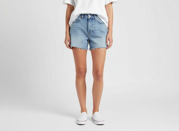 czarne szorty jeansowe damskie: H&M, Szorty damskie, rozmiar S