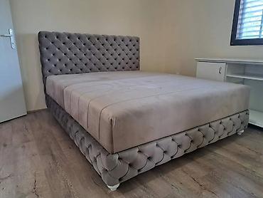 Kreveti: AKCIJA Tapacirani bračni krevet – luksuzni Chesterfield stil - — 12