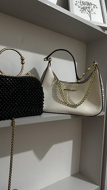 bag: Сумка-хобо Michael Kors - Цвет: молочный (основная часть) с — 2