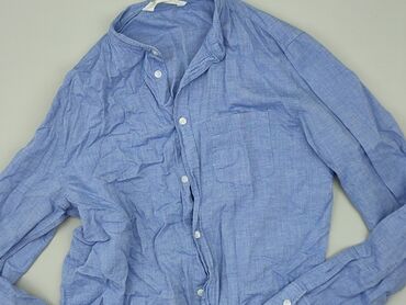 biała koszula dziewczęca 128: Shirt 14 years, condition - Good, pattern - Monochromatic, color - Blue