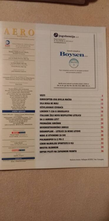 Knjige i stripovi: Časopisi Aero magazin br.10,11,13,25,45 i 48,ocuvani,cena za kom — 12