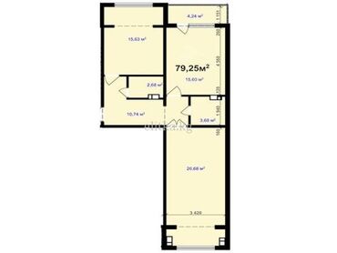Недвижимость: 2 комнаты, 79 м², 108 серия, 6 этаж, Евроремонт