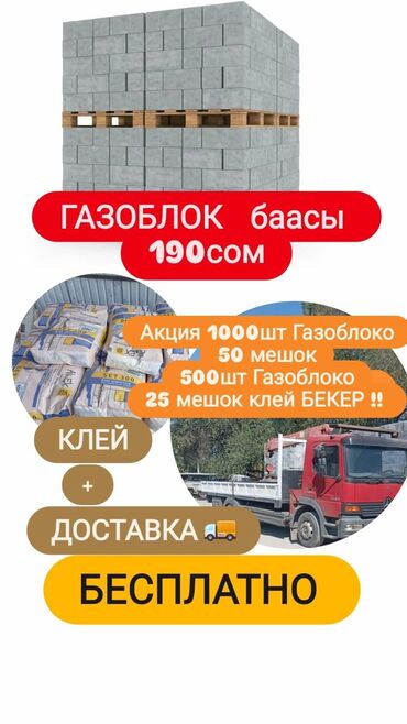оборудование для ковров: Газоблок, Автоклавсыз, 600x200x300, D700