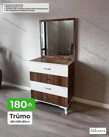 Komodlar: Trümo – 40×180×80 sm - Material: 18 mm laminat - Rəng seçimi — 1