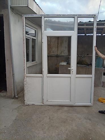 w210 qapi: Plastik qapı-pəncərə dəsti - Material: ağ rəngli PVC profil - — 2