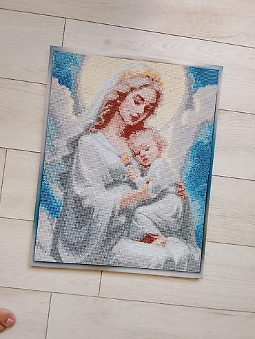 ткань сетка: Алмазная мозаика (диамантовая вышивка) на подрамнике с изображением — 1