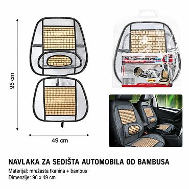 KMT Prozračni bambusov jastuk za automobilsko sedište 502657 - Tip