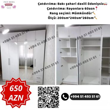Dolablar: Yeni, Açılan, 3 qapılı Düz dolab, Qarderob, paltar dolabı, Azərbaycan -da lalafo.az — 21 Dolablar: Yeni, Açılan, 3 qapılı Düz dolab, Qarderob, paltar dolabı, Azərbaycan — 21