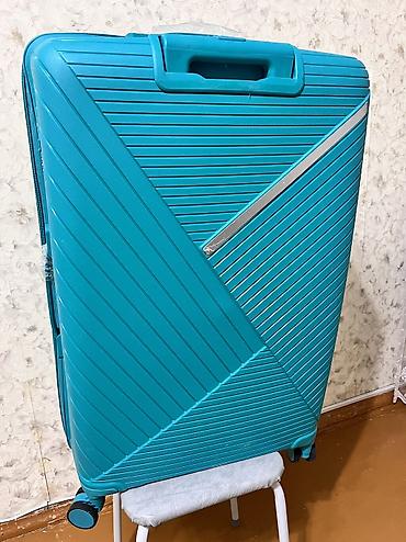 Чемоданы: Чемодан, Новый, Материал: Пластик, Большой (более 70 л), Кодовый замок, С выдвижной ручкой, Вращающиеся колеса на 360° at lalafo.kg — 2 Чемоданы: Чемодан, Новый, Материал: Пластик, Большой (более 70 л), Кодовый замок, С выдвижной ручкой, Вращающиеся колеса на 360° — 2