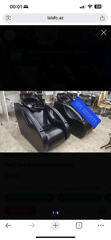 Salon, tibbi mebel: Salondaxili saç yuma kresi – rahatlıq və funksionallıq bir arada. - — 1