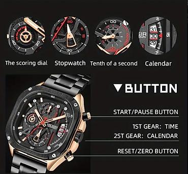 Aksesuarlar: MEGIR Chronograph kişi qol saatı - Brend: MEGIR - Funksiyalar — 7