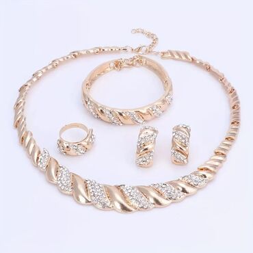 Setovi nakita: Set: Minđuše, Narukvica, Ogrlica, Materijal: Hirurški čelik — 29