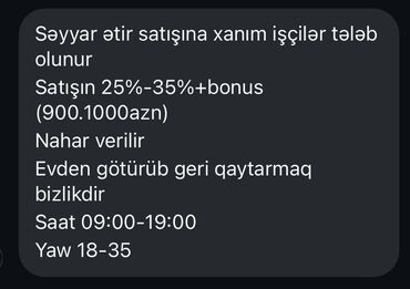 Ev personalı və təmizlik: Fikri ciddi olan təcrübəli və yaxud təcrübəsiz xanmlar yaza bilər )